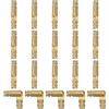 PATIKIL Cerniere a Barile Nascoste in Ottone 0.8x0.16, 20Pz Cerniere Invisibili Supporto Pieghevole Cerniera a Cilindro Nascosta per Fai da Te Armadio Gioielli Scatola in Legno, Oro