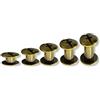 Piacolnic Kit di Rilegatura Chicago: 100 Set di Viti per Pelle e Cuoio, Rivetti a Vite 4/6/8/10/14 mm, Chiusure a Bottone