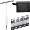 BAKESHU Set di 13 inserti esagonali a impatto H1.5-H10, set di punte da trapano con chiave a brugola magnetica, lunghezza 50 mm, inserti S2 con custodia (metrico)