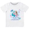 Handmade T-shirt in cotone adatto al compleanno 4 anni con tema sirena (Bianco, 3/4 anni)
