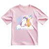 Handmade T-shirt in cotone adatto al compleanno 4 anni con tema unicorno (Rosa, 3/4 anni)