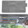 Piacolnic Organizzatore per Visiera, Parasole Organizer Per Auto per Interni Auto in Pelle, Organizzatore Visiera Parasole Per Auto Organizer Per Occhiali Da Sole Porta Carte Di Credito Custodia Multifunzione