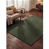 vikosa Arcura - Tappeto di lana trapuntato a mano Natura Salotto Effetto Alta Profondità Moderno 3D Morbido con Disegno Geometrico lineare per Salotto Camera da Letto - Verde 120x180cm