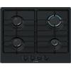 BOSCH PGP6B6K80 PIANO COTTURA GAS, 4 zone di cottura, dimensioni: L 58,2 cm, P 52 piano in Smaltato, Acciaio Inox