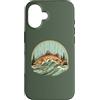 Lodgepole Fly & Trout Gear Artistic Trout Fly Fishing Vintage Nature Angler Graphic Custodia per iPhone 16
