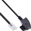 InLine TAE-N 1m cavo telefonico Nero