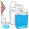 CIOXSOIO 2 Pezzi 1800ML Dispenser Detersivo Lavatrice con Misurino, Ermetico Contenitori Detersivi Lavanderia, Dosatore per Detersivo e Detersivo in Polvere, Contenitore per Cereali Zucchero Muesli