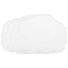 QUARKZMAN 4pz Silicone Sottobicchiere Stampi per Epossidica Resina Forma Cuore Agata Geode Epossidica Resina Sottobicchiere Stampi per Creazione Progetti Tazze Candele Decorazione Bianco