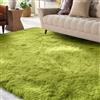 XSIVOD Tappeto Salotto 120x160 Tappeto Camera da Letto Moderno e Morbido per Soggiorno a Pelo Alte Lavabile Fluffy Uni Effetto Pelliccia Senza Tempo Elegante Antiscivolo Facile da Pulire, Verde