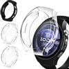 iVoler 3 Pezzi HD Clear Cover con Pellicola Protettiva per Huawei Watch 5 42mm, Copertura Completa Custodia Anti-Graffio Ultra Sottile Morbida TPU Case, 2 Trasparente + 1 Nero