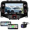 Hexinex 7 Pollici Autoradio per Toyota Aygo, Peugeot 108, Citroen C1 (2015-2021) con Wireless CarPlay Android Auto Bluetooth GPS Comandi al volante FM RDS Telecamera posteriore