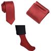 Marlone Moda Cravatta, fazzoletto da taschino e calzini in set con confezione regalo in rosso in seta