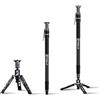 SIRUI SVM-165 - Monopiede per fotocamera con piedi per fotografia, 165 cm, in fibra di carbonio, monopiede con treppiede rimovibile, monopiede professionale per fotocamera DSLR, videocamera, carico