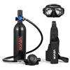 VEVOR Mini Bombola Subacquea per Immersioni, Set di Bombola Subacquea Portatile Riutilizzabile 1 L Bombole ad Aria Compressa con Autonomia Fino a 20 Minuti, con Borsa a Spalla e Maschera Sub Singola