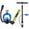VEVOR Mini Bombola Subacquea per Immersioni, Set di Bombola Portatile 0,5 L con Maschera Subacquea Integrale, Pompa Manuale ad Alta Pressione, Mini Scuba Tank Autonomia Fino a 10 Minuti, Multiuso