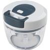 FACKELMANN Tritatutto Multifunzione, Linea Easy Prepare, Ideale per tritare cipolle, Noci, Erbe aromatiche, e Altro ø14,5x13cm, Colore:Blu Scuro e Bianco