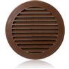 ABOUT VENT 125mm Griglia Ventilazione in Plastica ABS Marrone con Zanzariera - Griglie Aerazione Rotonde