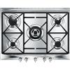 SMEG SR275XGH2 PIANO COTTURA GAS, 5 zone di cottura, dimensioni: L 68,5 cm, P 50 piano in Acciaio inossidabile, Argento