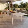MIlani Home DEXTER - tavolo da giardino allungabile in alluminio da 200 x 100 cm