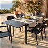 MIlani Home DEXTER - tavolo da giardino allungabile in alluminio da 160 x 90 cm
