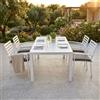 MIlani Home DEXTER - set tavolo in alluminio cm 160/240 x 90 x 75 h con 4 poltrone Dexter