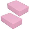 Dilwe Pink Yoga Block, Foam 2 Pack Foam Travel Yoga Pilates Blocks Stability Non-slip Blocks for Meditation Pilates YogaOther Postpartum Care