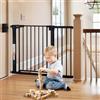 COMOMY 75-110cm Cancelletto per Bambini, Cancello Cani per Porte e Scale, Cancelletti Sicurezza per Bambino, Fissaggio a Pressione, Chiusura Automatica, Nero