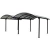 Habrita Tettoia auto doppia habrita car 6048 alrp t in alluminio e policarbonato antracite 485x590x250 cm