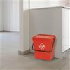 Dmora Pattumiera Stavelot, Cestino portarifiuti, Bidone per raccolta differenziata, Cestino spazzatura, 100% Made in Italy, 40x31h39 cm, Rosso