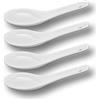 Natudeco Cucchiaio di ceramica Cucchiaio da minestra cinese Set Zuppa di gnocchi Cucchiaio di ramen Cucchiaio di zucchero Cucchiaio da minestra asiatico per gnocco di Pho Wonton Noodle Miso Cucchiai da minestr