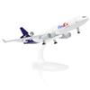 QIYUMOKE 1/300 MD-11 - Modellino di aereo in metallo pressofuso per FedEx con supporto (21,1 cm L), modello di aereo cargo per adulti, giocattoli di aerei, regali o collezioni di aviazione