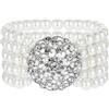 BABEYOND ArtiDeco - Braccialetto elastico con perle sintetiche, in stile flapper anni '20, per costume in stile il grande Gatsby, accessorio decorativo con cristalli e Lega, cod. Ar-Bracelet006