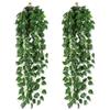 DabbOo 2 PCS Piante Artificiali da Appendere Pianta Finta Edera Artificiali Verdi Piante Artificiali Cadenti Per Decorazioni Interne, Ghirlande, Bellissime Decorazioni per la Camera, Matrimoni e Altro Ancora