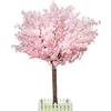 LANLONG Alberi di ciliegio artificiali, fatti a mano, rosa chiaro, per interni ed esterni, 1,8 m di altezza, albero artificiale con tronco in legno naturale e fiori realistici per casa, ufficio, festa
