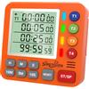 SURETIVIAN Timer da cucina digitale per cucina - Conto alla rovescia a 4 canali con allarme forte e modalità silenziosa, grande schermo, retro magnetico, memoria automatica per aula, studio, sala