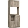 Easycomfort Credenza Moderna per Cucina o Sala da Pranzo, Mobile Buffet con Armadietti e Cassetti in Legno, Grigio, 71x41x178cm