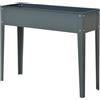 Easycomfort Fioriera da Esterno Rialzata in Metallo con 3 Fori di Drenaggio, 100x30x80 cm, Grigio