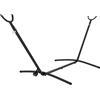 EasyComfort Supporto per Amaca da 330 cm max con 6 Fori e Rotelle, in Metallo, 290x120x115 cm, Nero