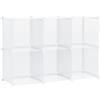 Easycomfort Mobile Scarpiera Modulare Salvaspazio, 6 Cubi in Plastica PP, 65x32x162 cm, Trasparente