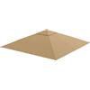 EasyComfort Tetto di Ricambio per Gazebo 3x3m in Poliestere con Prese d'Aria e Fori di Drenaggio, Beige