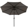 Easycomfort Ombrellone da Giardino 3x2.50 m Inclinabile, con Manovella e Palo Smontabile Grigio Chiaro