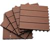 Easycomfort Set 11 Piastrelle per Esterni ad Incastro Antiscivolo in HDPE Riciclato, 30x30x2.2 cm, Marrone