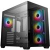 DEEPCOOL Case DeepCool CG530 4F - Mid Tower ATX, Design avanzato a doppia camera e doppio vetro temperato, 4 Ventole PWM ARGB pre-installate, Nero