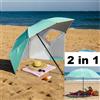 Nils Camp Ombrellone da spiaggia con funzione tenda 2 in 1