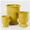 Enzo De Gasperi EDG Enzo De Gasperi Set 3 Vasi Glaze Coppa Onde H58 D47 cm Giallo