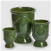 Enzo De Gasperi EDG Enzo De Gasperi Set 3 Vasi Glaze Coppa Onde H58 D47 cm Verde