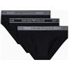 Emporio Armani Slip da Uomo Core Logoband, Confezione da 3, Nero, L