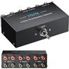 YGiTK Audio Stereo Switch 2 Ingressi/Uscite,Commutatore Audio Bidirezionale a Banana Plug,Switch A/B,300W RMS,Senza Alimentazione - per Hi-Fi,Home Theater,Studio di Registrazione