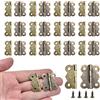 SHRJ 50 pezzi bronzo antico mini cerniere retro testa cerniere per sostituzione cerniera in legno portagioie armadio decorativo (cerniere a farfalla 3025 mm)