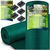 Plonos Rete ombreggiante per ombreggiatura, protezione solare, grammatura 140 g/m², superficie 75 m², dimensioni 1,5 x 50 m, verde